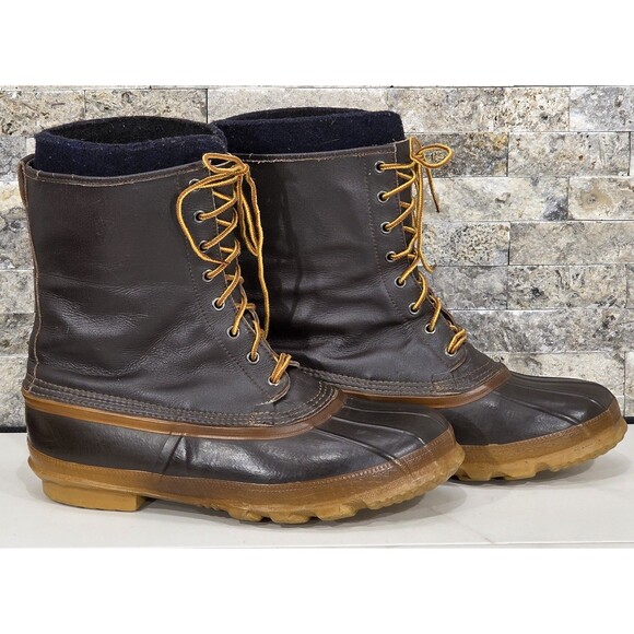 VTG LaCrosse Men's Duck Boot Waterproof Insulated Leather Work Winter Brown 12 - Picture 2 of 13